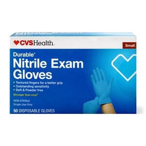 slide 1 of 1, CVS Health Durable Nitrile Exam Gloves, Small, 50 Ct, 50 ct