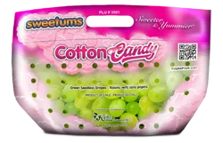 Fresh Cotton Candy Seedless Green Grapes in Bag, 1 lb