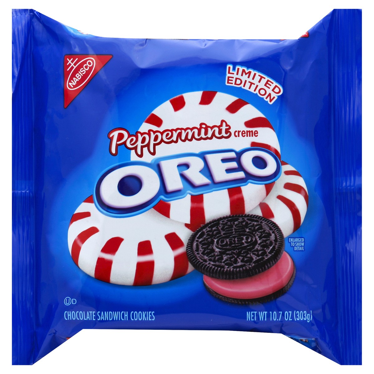 slide 6 of 6, Nabisco Oreo Limited Edition Peppermint Creme Chocolate Sandwich Cookies, 10.7 oz