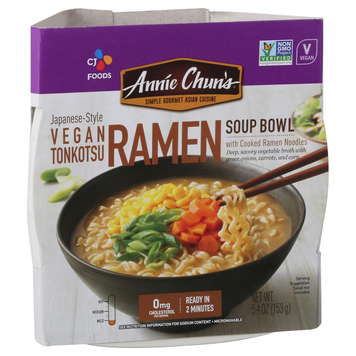 slide 8 of 9, Annie Chun's Mild Japanese-Style Vegan Tonkotsu Ramen Soup Bowl 5.4 oz, 5.41 oz