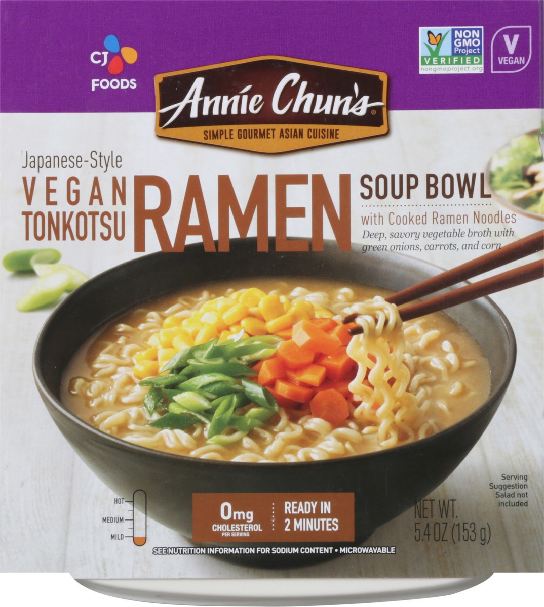 slide 4 of 9, Annie Chun's Mild Japanese-Style Vegan Tonkotsu Ramen Soup Bowl 5.4 oz, 5.41 oz