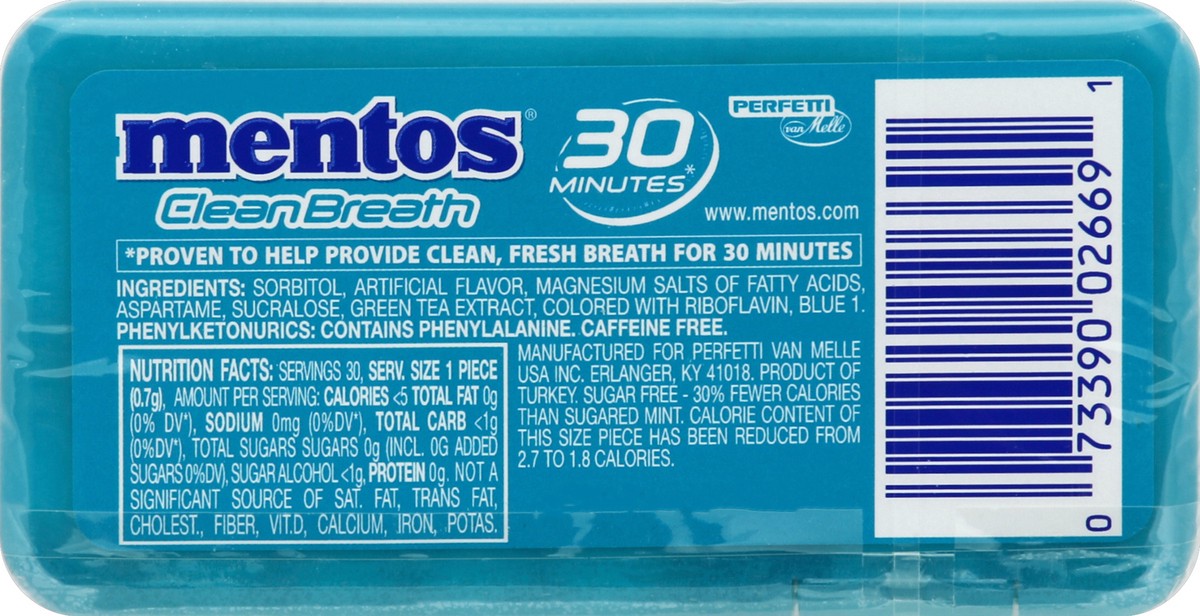 slide 5 of 8, Mentos Wintergreen Mints Clean Breath, 0.74 oz