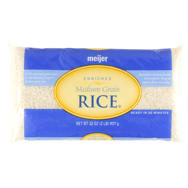 slide 1 of 1, Meijer Medium Grain Rice, 32 oz
