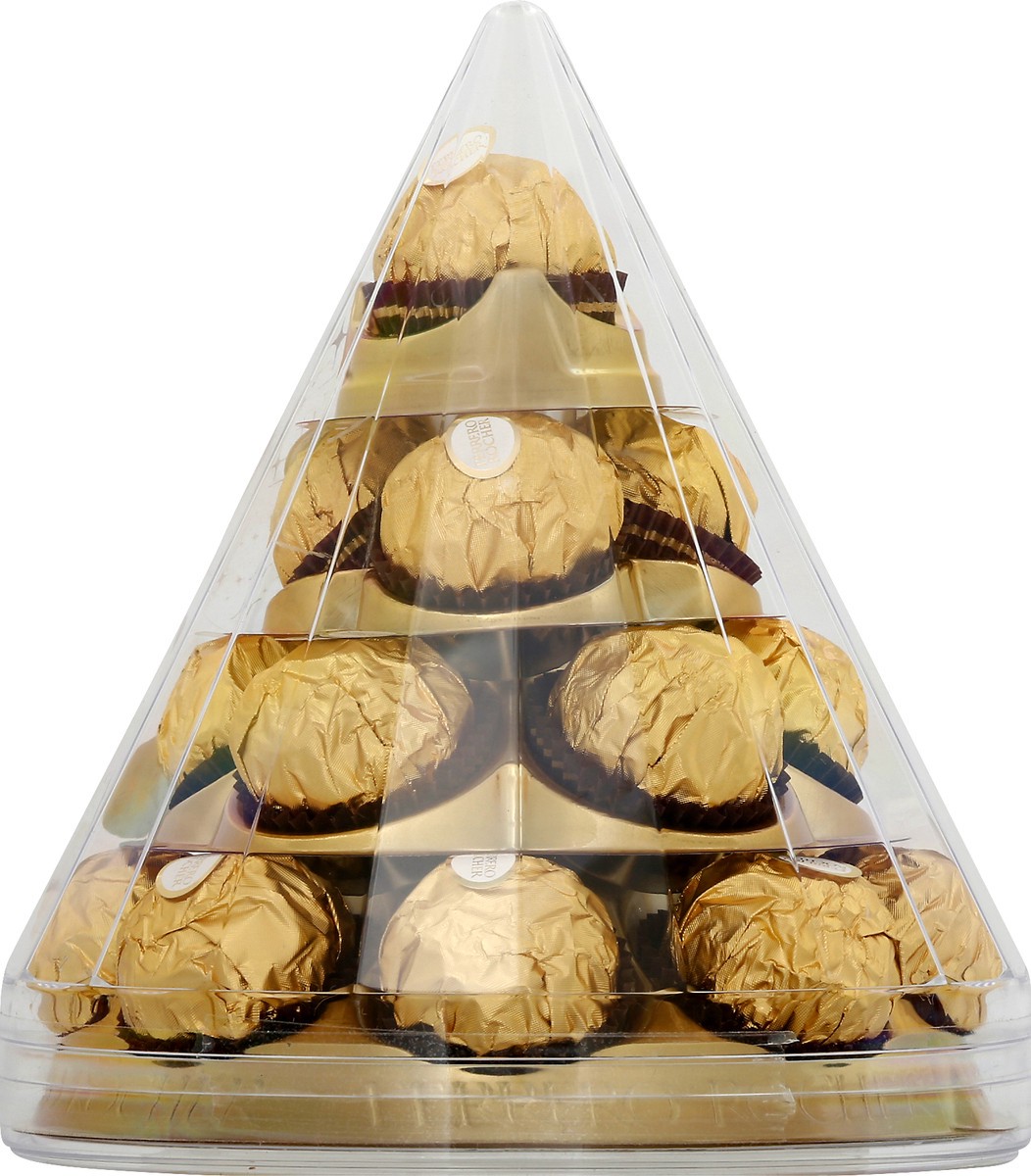 slide 4 of 10, Ferrero Rocher Holiday Chocolate Gift Cone, 17 ct; 7.5 oz