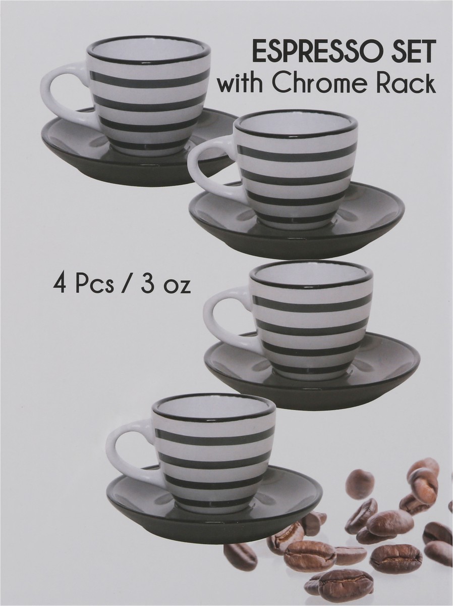 slide 4 of 8, Happi Cup Espresso Set with Chrome Rack 1 ea, 1 ct