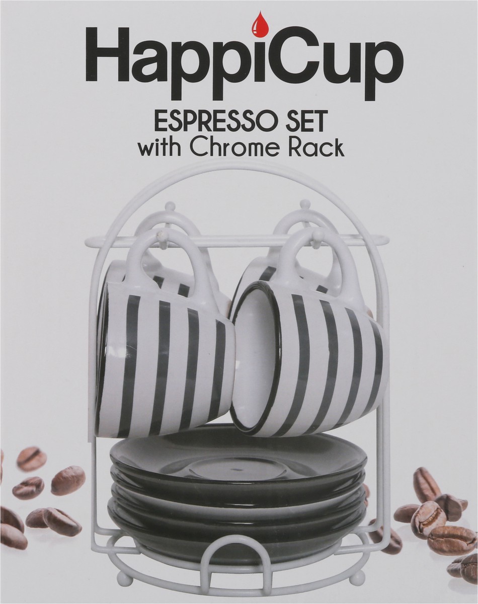 slide 2 of 8, Happi Cup Espresso Set with Chrome Rack 1 ea, 1 ct