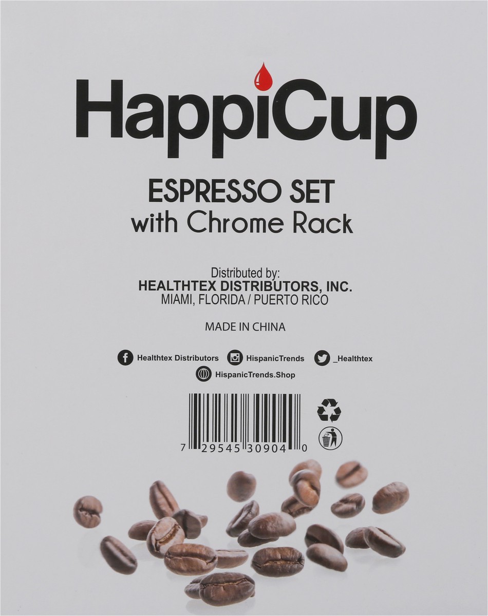 slide 5 of 8, Happi Cup Espresso Set with Chrome Rack 1 ea, 1 ct