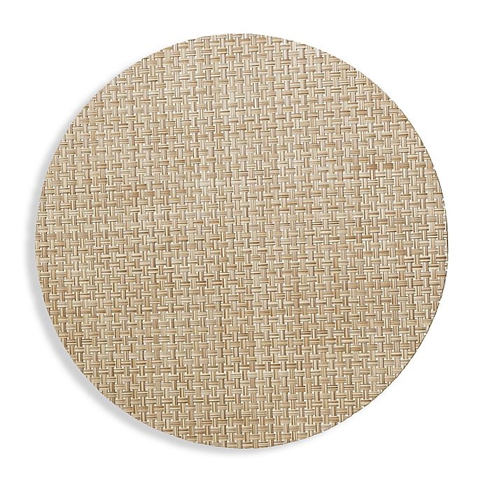 Studio 3B Bistro Woven Vinyl Round Placemats Beige 4 ct Shipt
