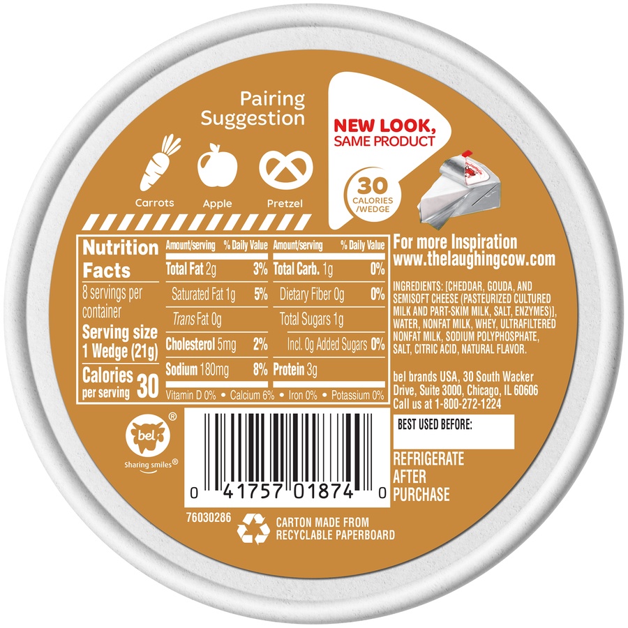 The Laughing Cow Creamy Smoked Gouda Spreadable Cheese Wedges | Shipt