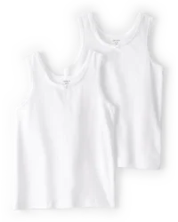 Carter's 2-Pack Cotton Cami Tanks White 4-5