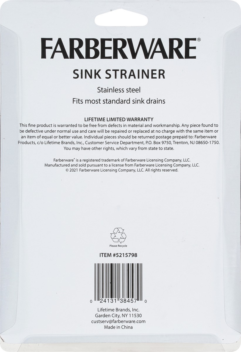 slide 2 of 9, Farberware Stainless Steel Classic Sink Strainer 1 ea, 1 ct