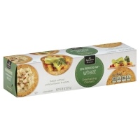 slide 1 of 4, Signature Kitchens Wheat Entertaining Crackers 50% Reduced Fat, 8 oz