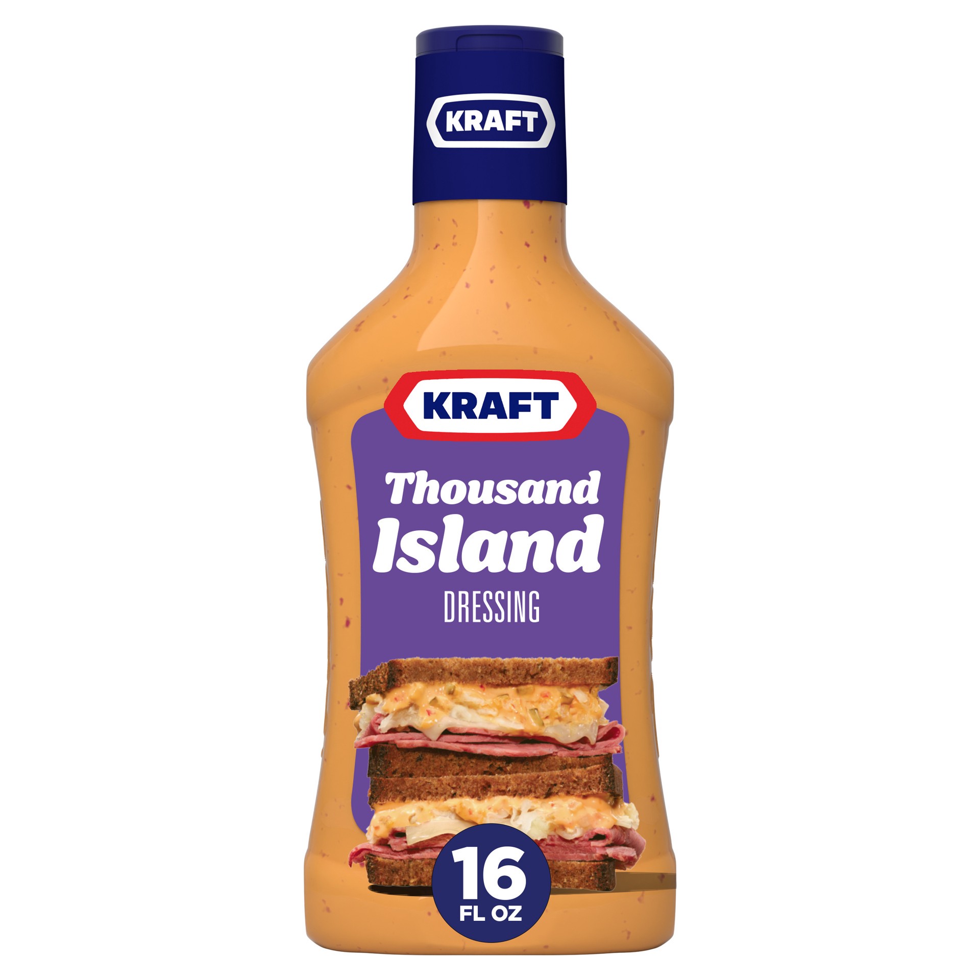 slide 1 of 9, Kraft Thousand Island Salad Dressing, 16 fl oz Bottle, 16 fl oz