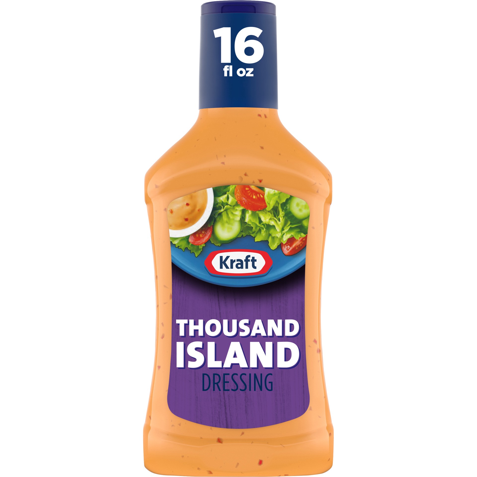slide 1 of 7, Kraft Thousand Island Salad Dressing Bottle, 16 fl oz