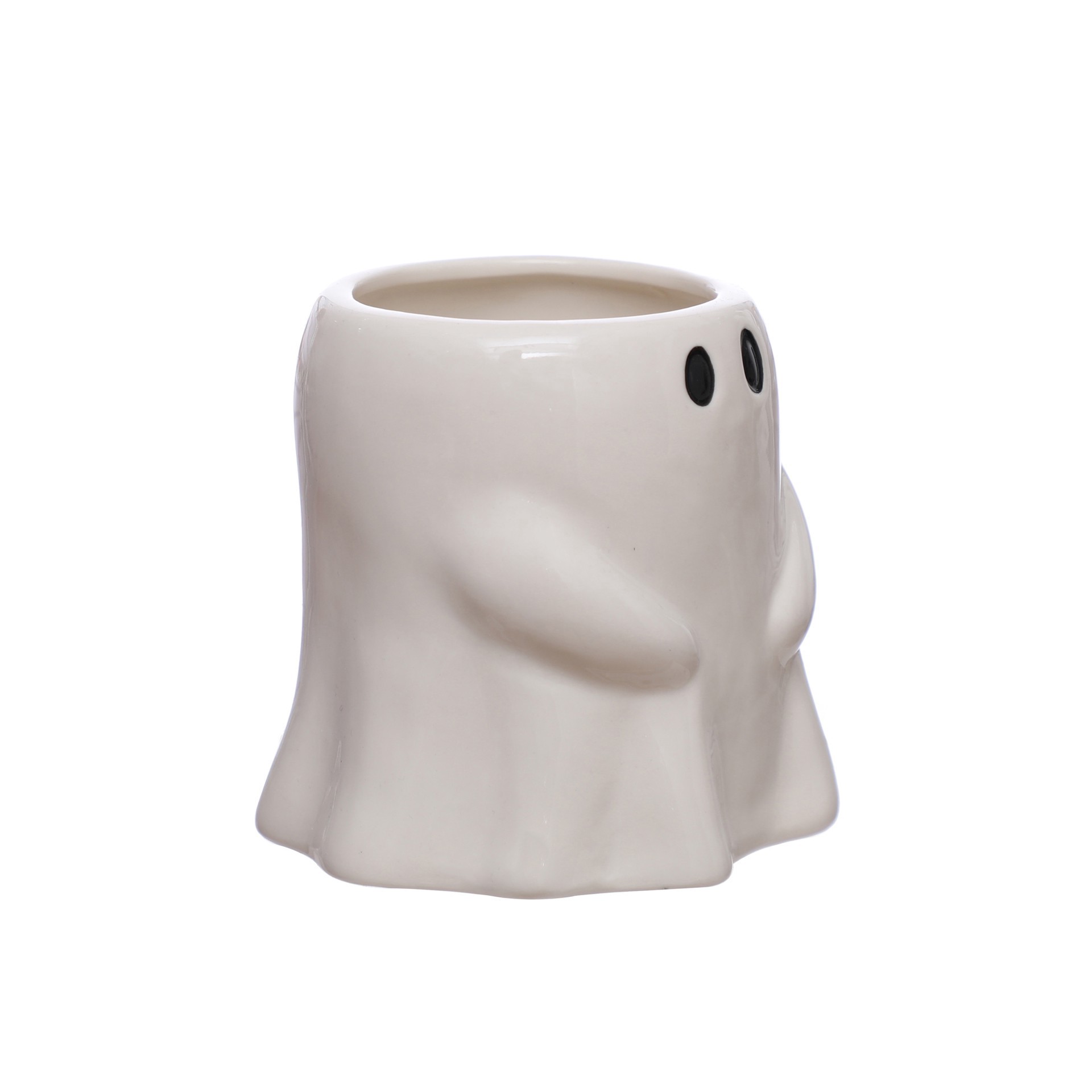 slide 2 of 3, 4.5" White Ghost Ceramic Decorative Container By Ashland, 4.5 in