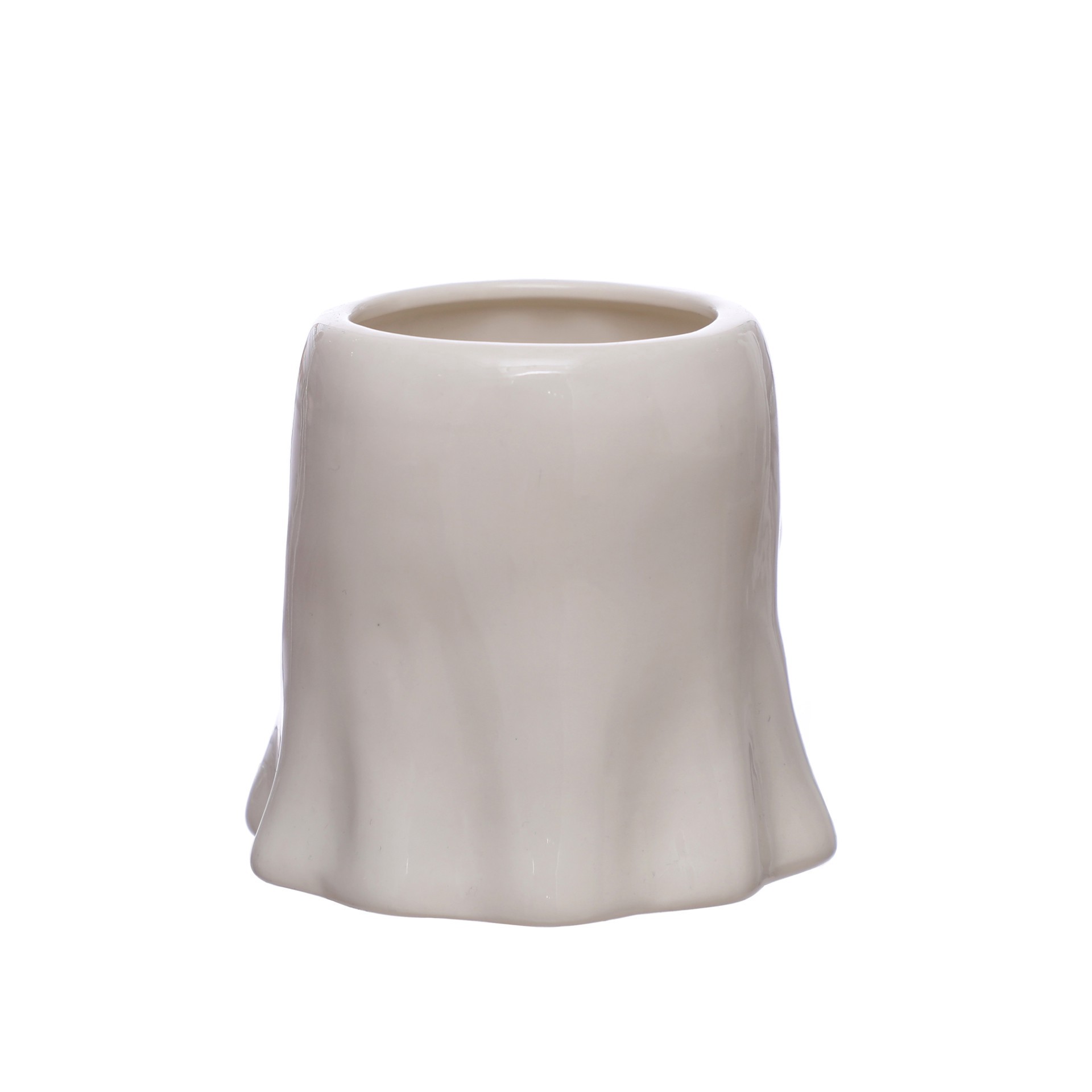 slide 3 of 3, 4.5" White Ghost Ceramic Decorative Container By Ashland, 4.5 in