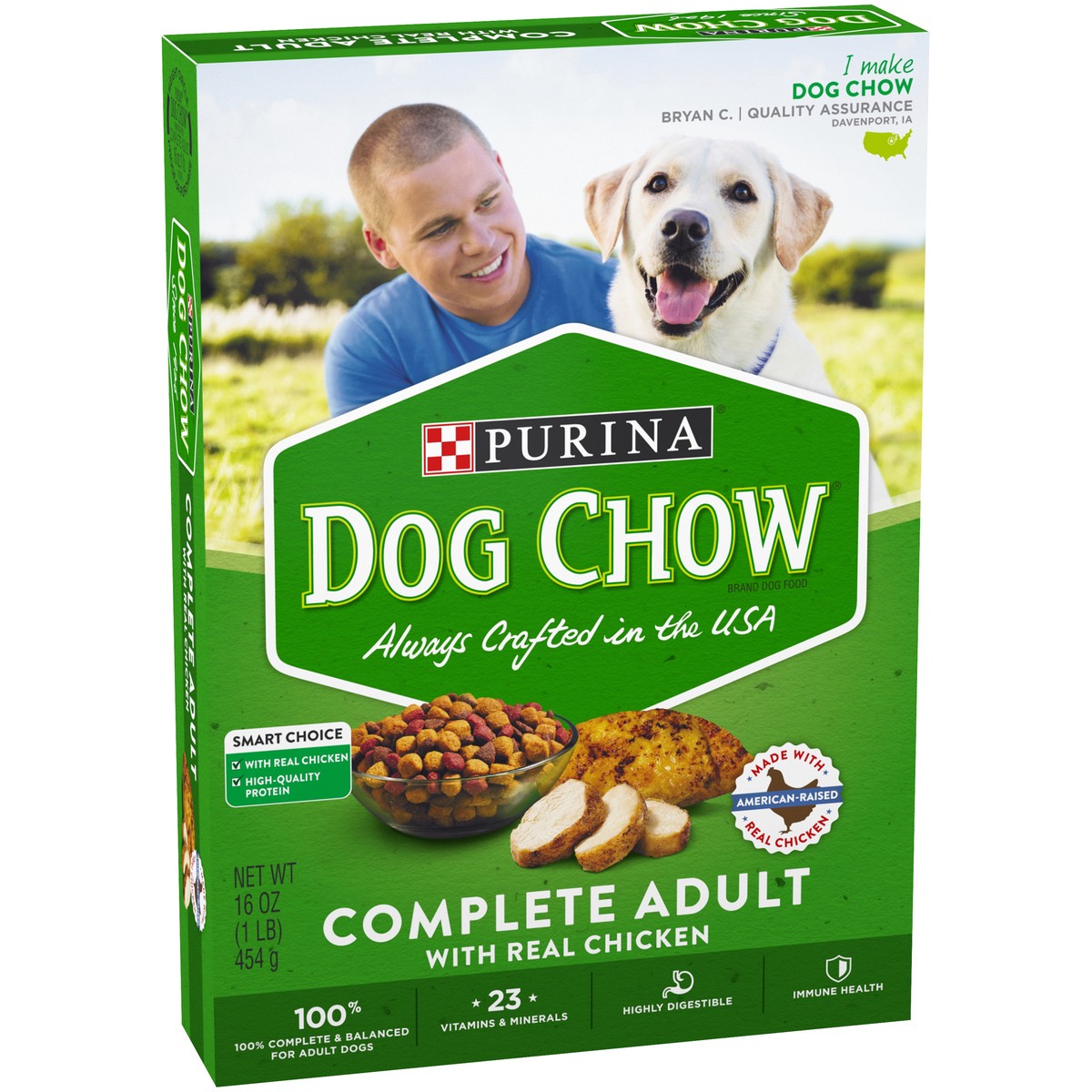 slide 4 of 9, Dog Chow Purina Dog Chow Complete Adult Dry Dog Food Kibble With Chicken Flavor, 16 oz