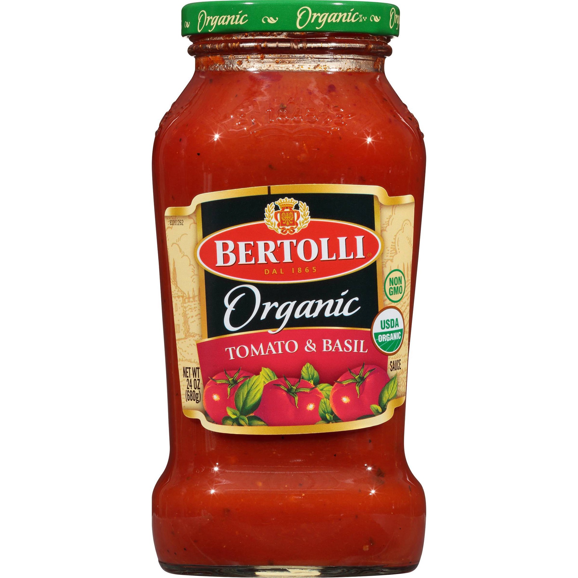 slide 1 of 43, Bertolli Organic Traditional Tomato & Basil Pasta Sauce - 24oz, 24 oz