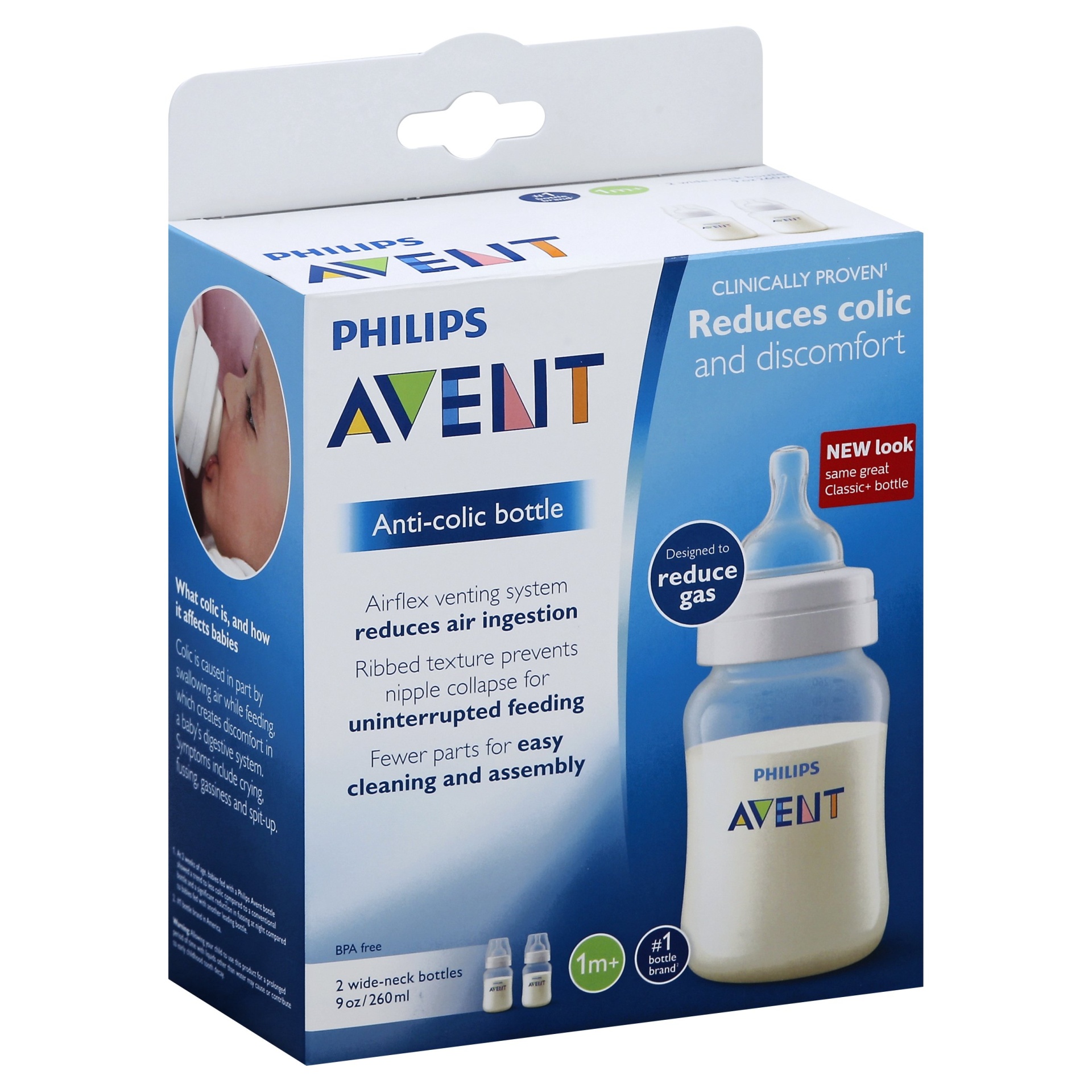 slide 1 of 1, Philips Avent Anticolic Feeding Bottles, 2 ct; 9 oz