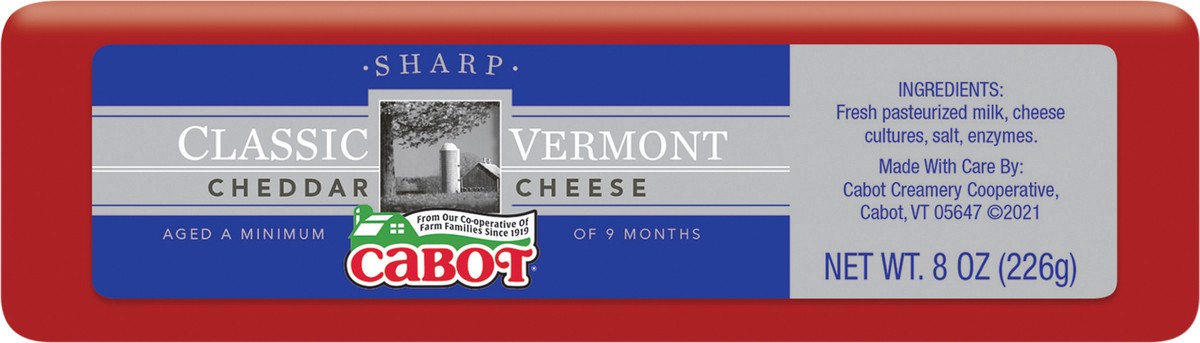 slide 5 of 7, Cabot Classic Vermont Sharp Cheddar In Red Wax, 8 oz