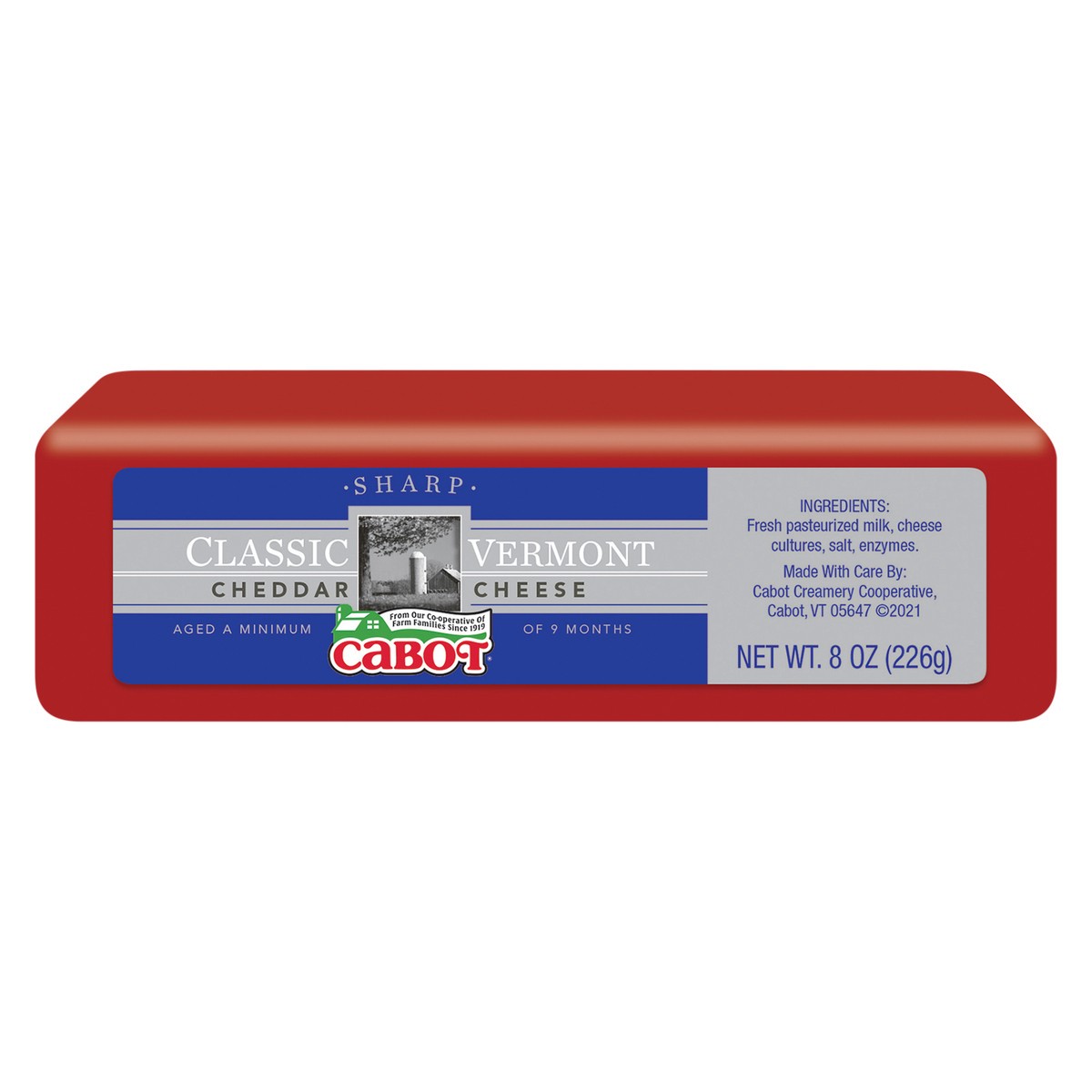 slide 1 of 7, Cabot Classic Vermont Sharp Cheddar In Red Wax, 8 oz