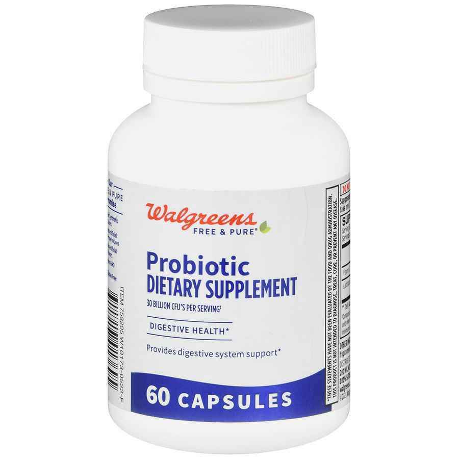 slide 1 of 5, Walgreens Free & Pure Probiotic Capsules, 60 ct