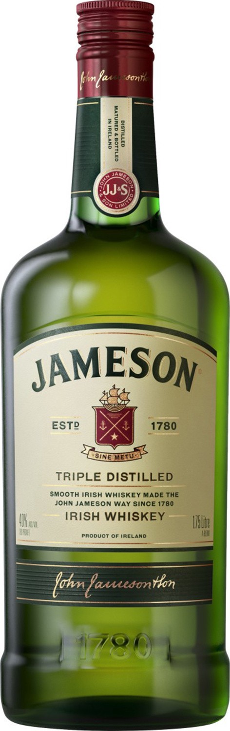 slide 1 of 1, Jameson Original Irish Whiskey, 1.75 L Bottle, 40% ABV, 1.75 liter