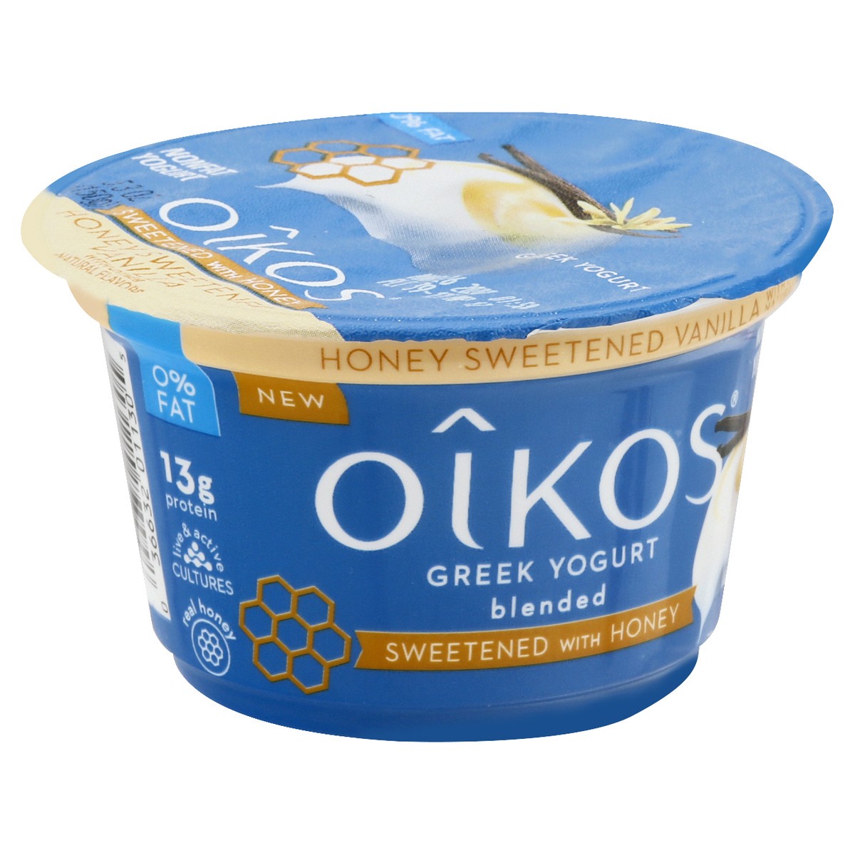 slide 2 of 10, Oikos Nonfat Greek Honey Sweetened Vanilla Yogurt 5.3 oz, 5.3 oz