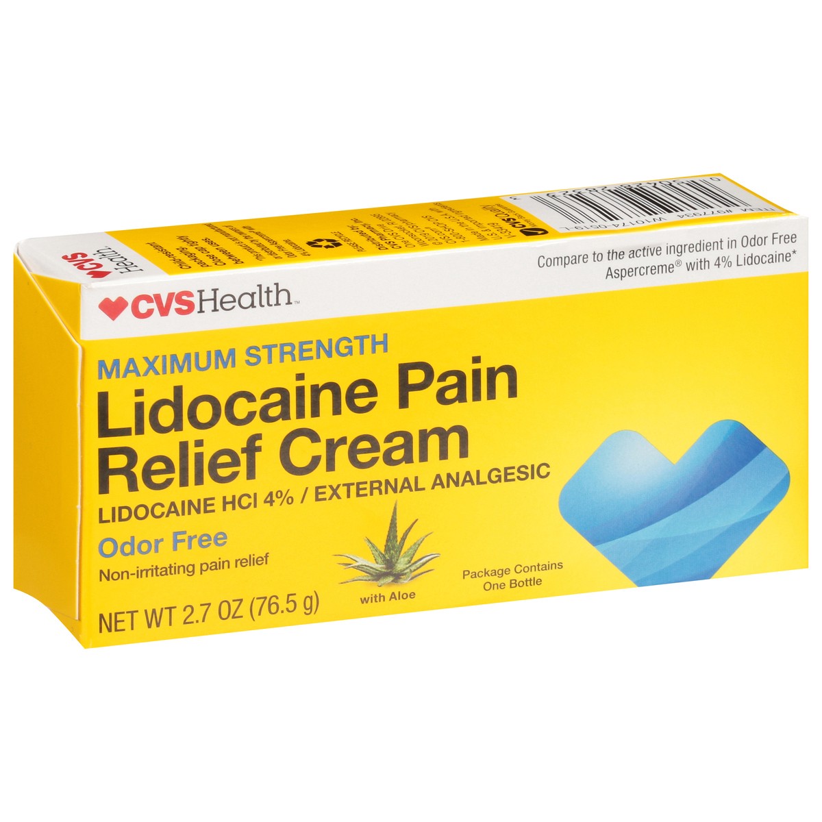 slide 4 of 17, CVS Health Maximum Strength Lidocaine Pain Relief Cream, 2.7 Oz, 1 ct