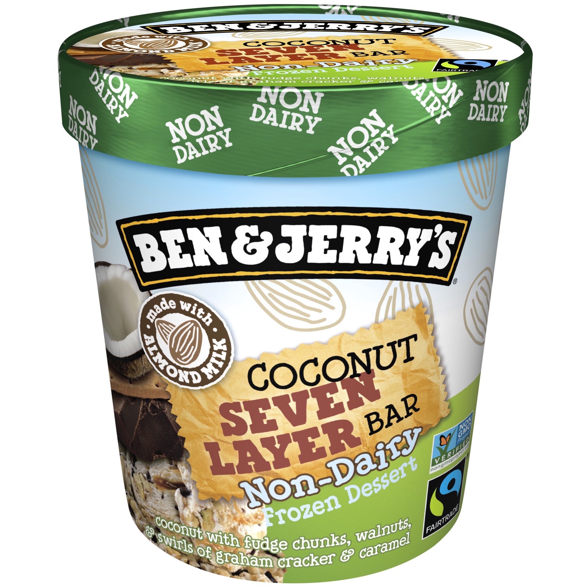 slide 1 of 7, Ben & Jerry's Non-Dairy Coconut Seven Layer Bar Frozen Dessert, 16 oz, 16 oz