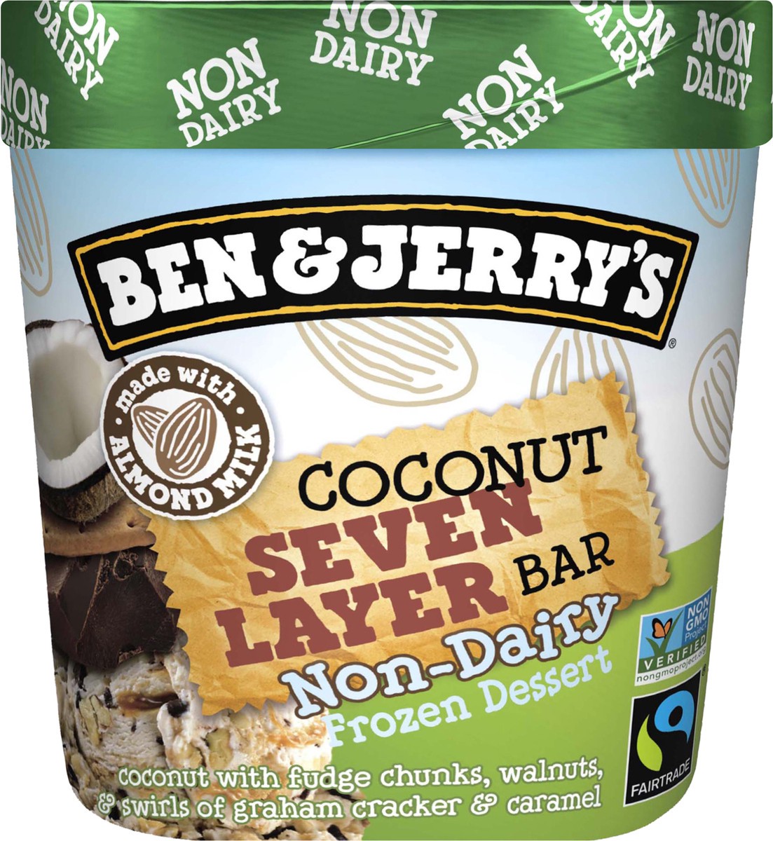 slide 6 of 7, Ben & Jerry's Non-Dairy Coconut Seven Layer Bar Frozen Dessert, 16 oz, 16 oz