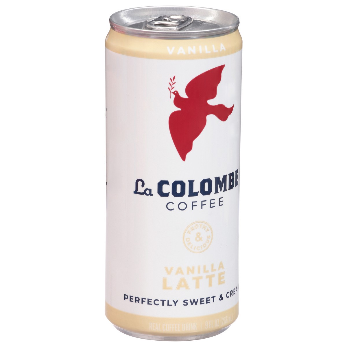slide 2 of 9, La Colombe Draft Latte Vanilla Soda, 0% ABV, 1, 9-oz beer cans, 9 fl oz