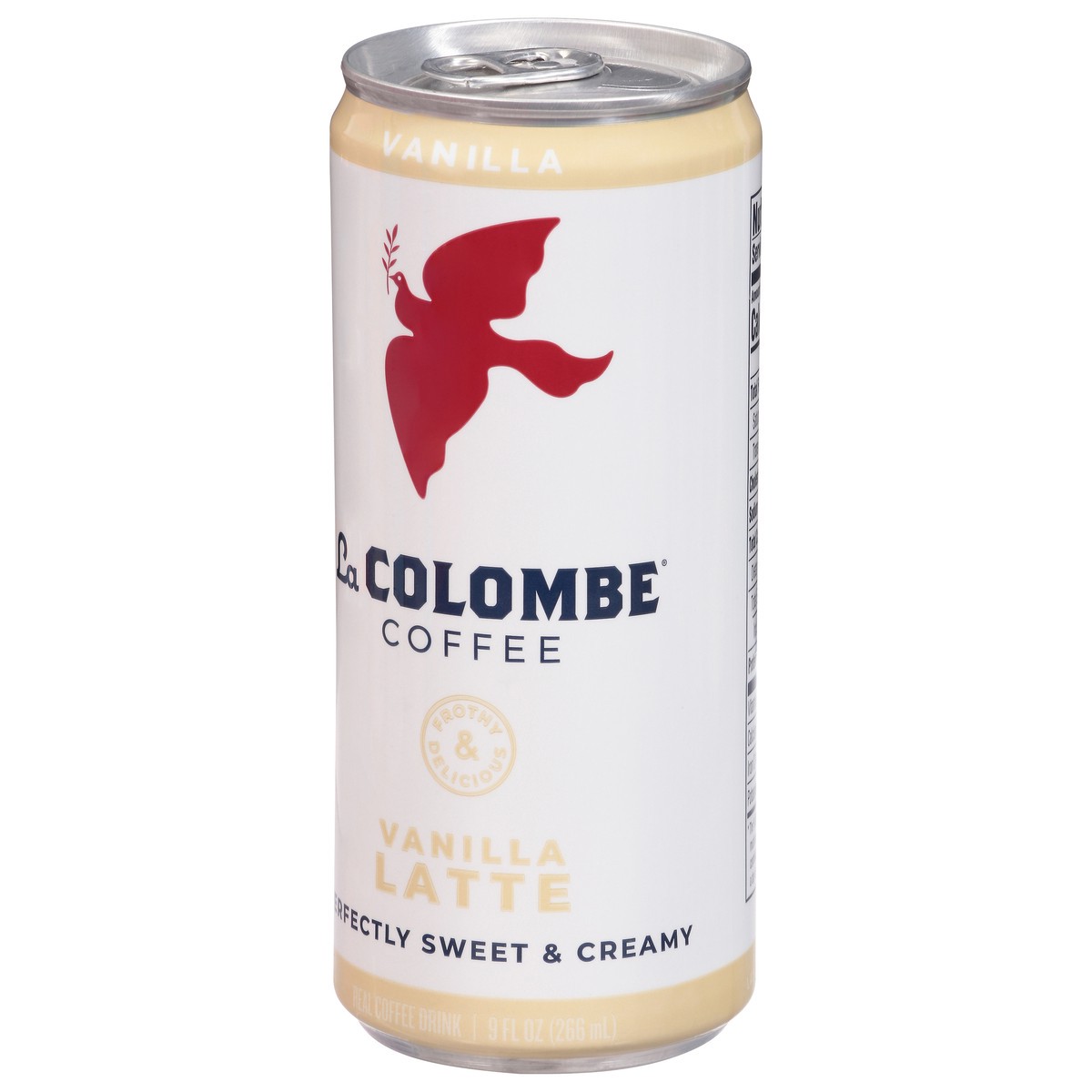 slide 3 of 9, La Colombe Draft Latte Vanilla Soda, 0% ABV, 1, 9-oz beer cans, 9 fl oz