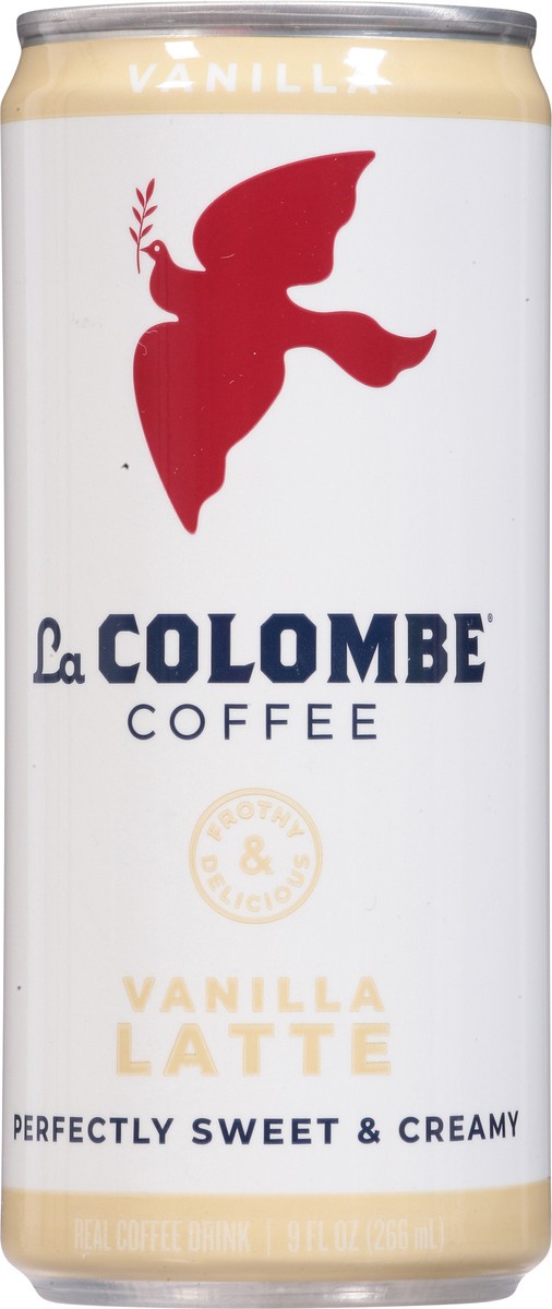 slide 6 of 9, La Colombe Draft Latte Vanilla Soda, 0% ABV, 1, 9-oz beer cans, 9 fl oz