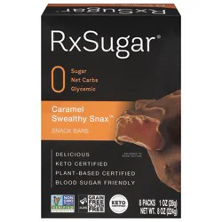 RxSugar Swealthy Snax Caramel Snack Bars - 8 x 1 oz Packs
