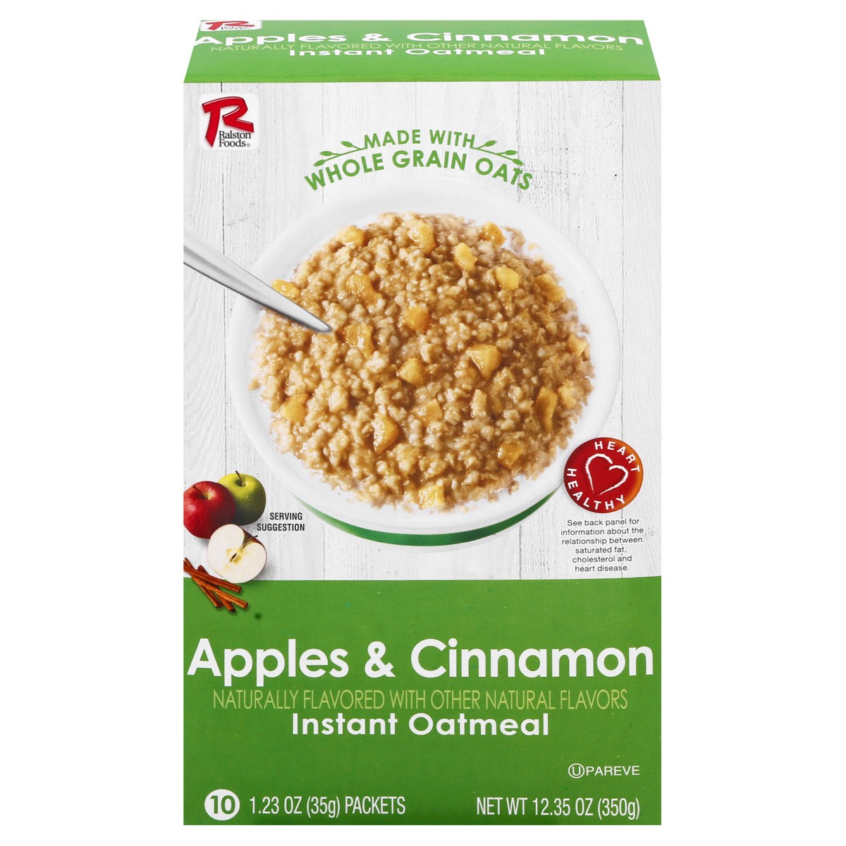 slide 1 of 11, Ralston Foods 10 Pack Apple & Cinnamon Instant Oatmeal 10 ea, 12.3 oz