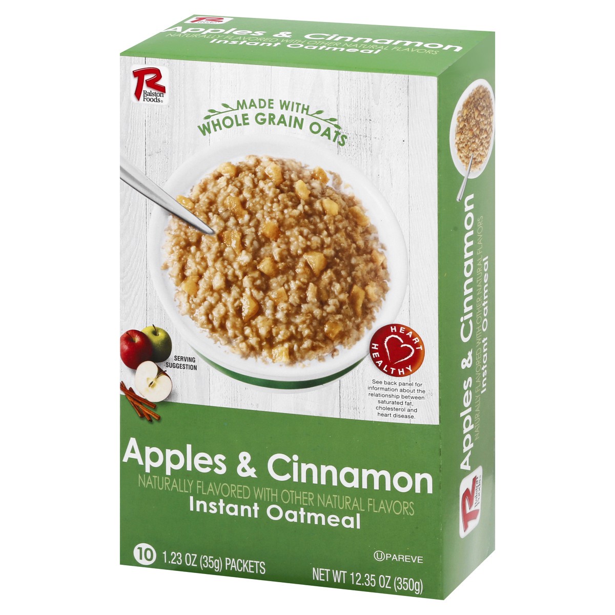 slide 4 of 11, Ralston Foods 10 Pack Apple & Cinnamon Instant Oatmeal 10 ea, 12.3 oz