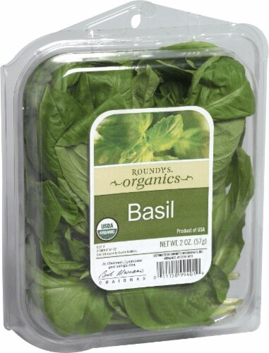 slide 1 of 1, Roundy's Organic Basil Roundys, 2 oz