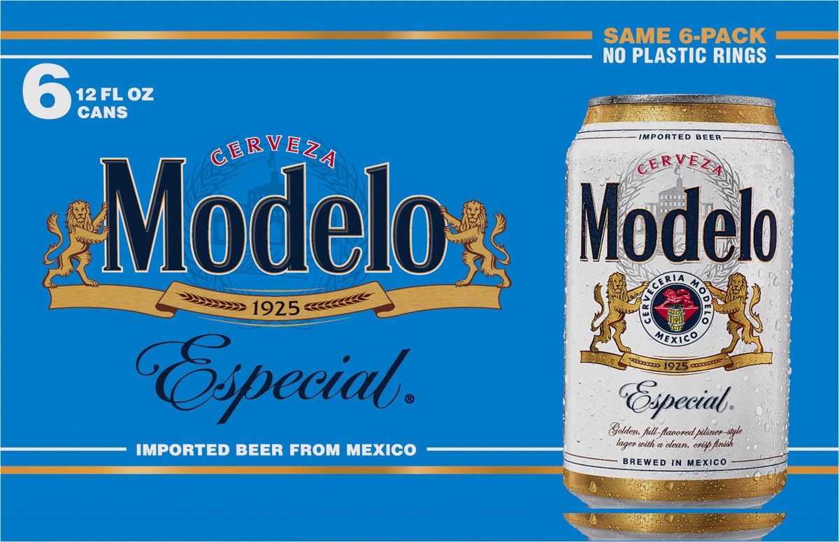 slide 2 of 2, Modelo Especial Mexican Lager Beer, 6 pk 12 fl oz Cans, 4.4% ABV, 6 ct; 12 fl oz