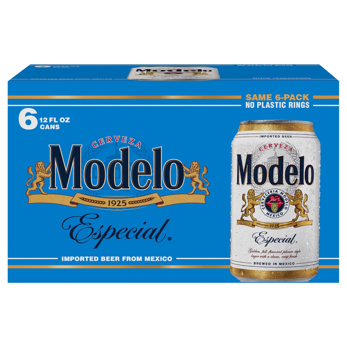 slide 1 of 2, Modelo Especial Mexican Lager Beer, 6 pk 12 fl oz Cans, 4.4% ABV, 6 ct; 12 fl oz