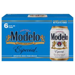 Modelo Especial Mexican Lager Beer, 6 pk 12 fl oz Cans, 4.4% ABV