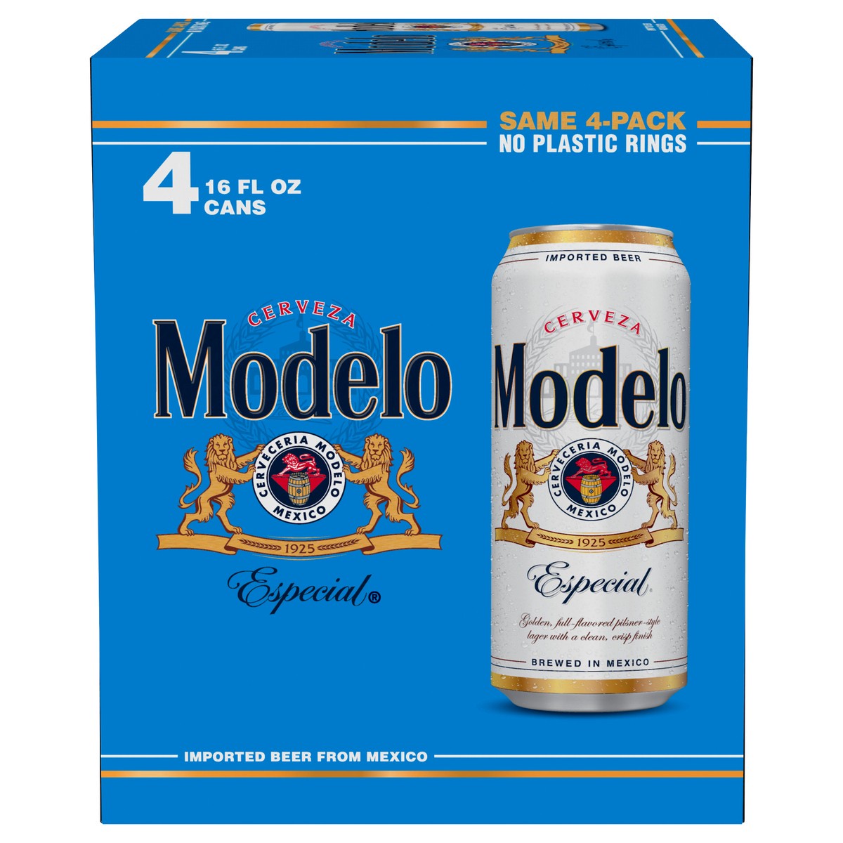 slide 1 of 10, Modelo Especial Mexican Lager Import Beer, 4 ct; 16 oz
