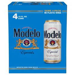 Modelo Especial Mexican Lager Import Beer, 4 pk 16 fl. oz. Cans, 4.4% ABV
