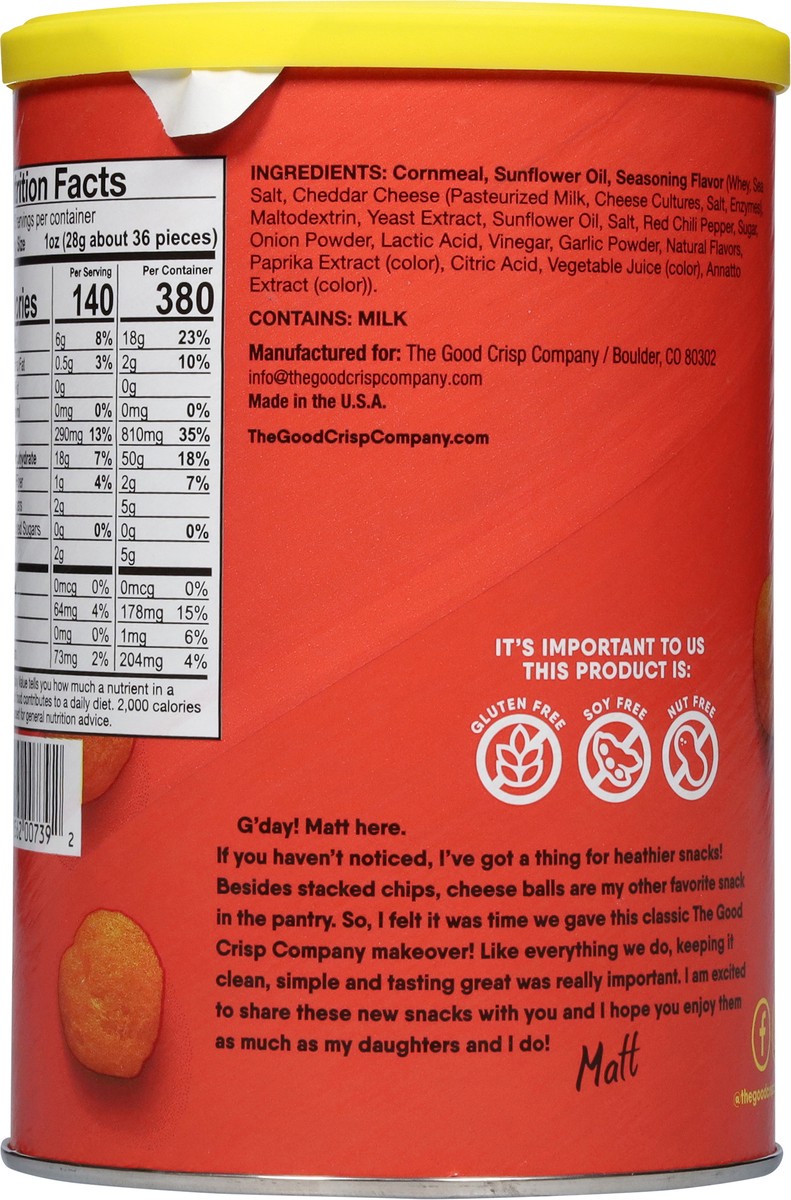 slide 10 of 14, The Good Crisp Company Spicy Cheese Balls - 2.75 oz, 2.75 oz