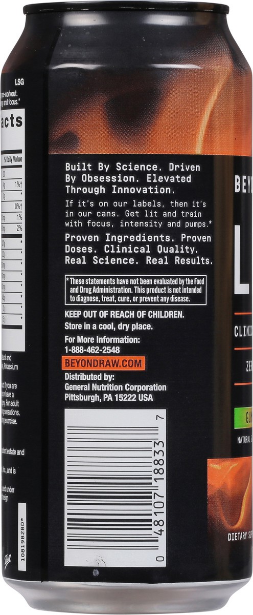 slide 5 of 9, Beyond Raw LIT Zero Sugar Gummy Worm Energy Drink 16 fl oz, 16 fl oz