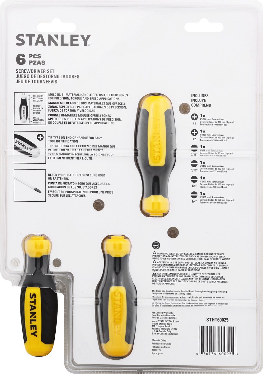 slide 6 of 9, Stanley Screwdriver Set, 1 ct