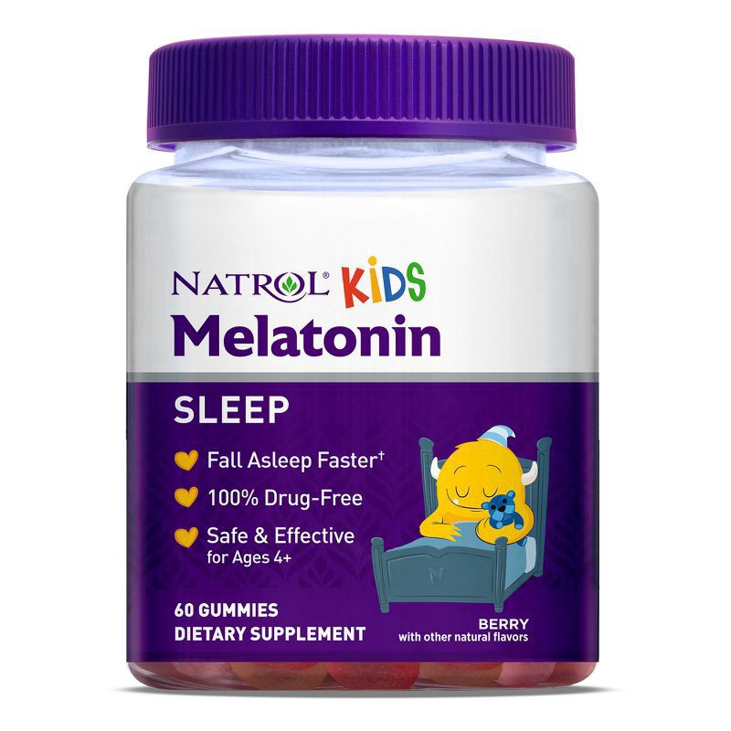 slide 1 of 4, Natrol Kids Berry Melatonin Gummies 1Mg, 60 ct
