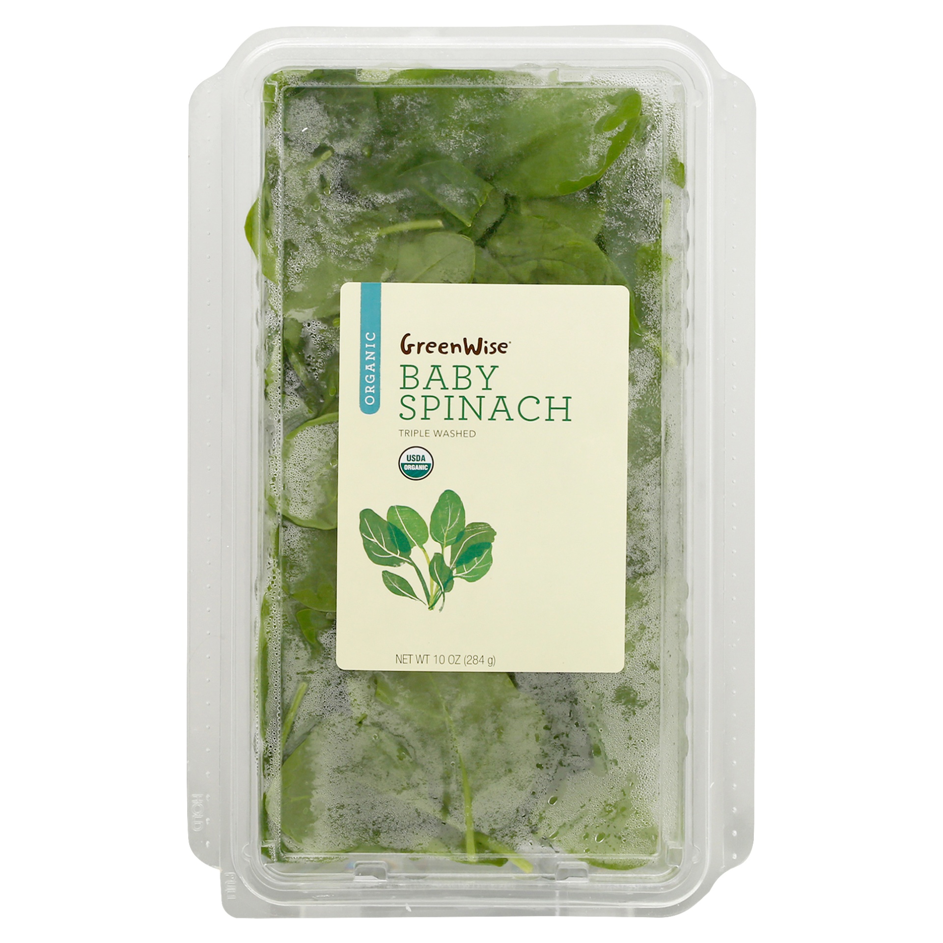slide 1 of 1, Publix GreenWise Organic Spinach, 10 oz