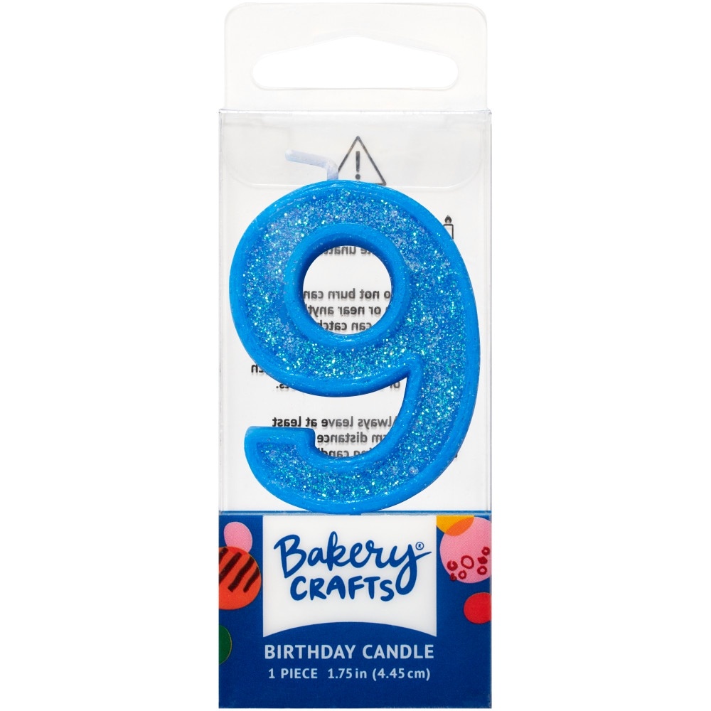 slide 1 of 1, Decopac Nine Birthday Candle Cake Decoration - Blue, 1 ct