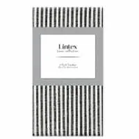 Lintex 4 Pack Ticking Stripe Napkins - Black/White